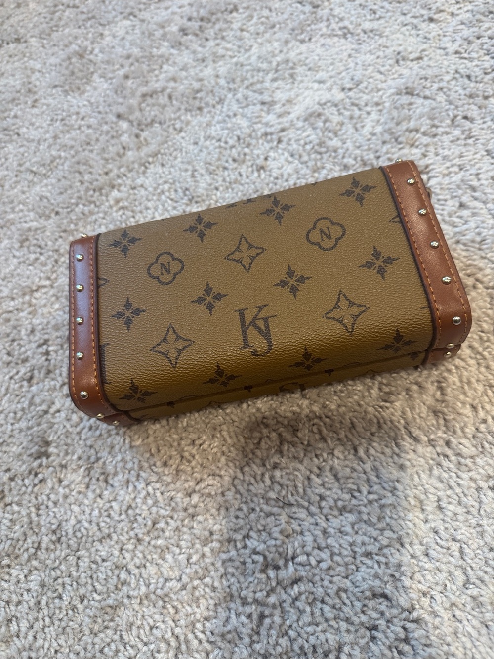 Monogram Pattern Brown women’s Clutch bag